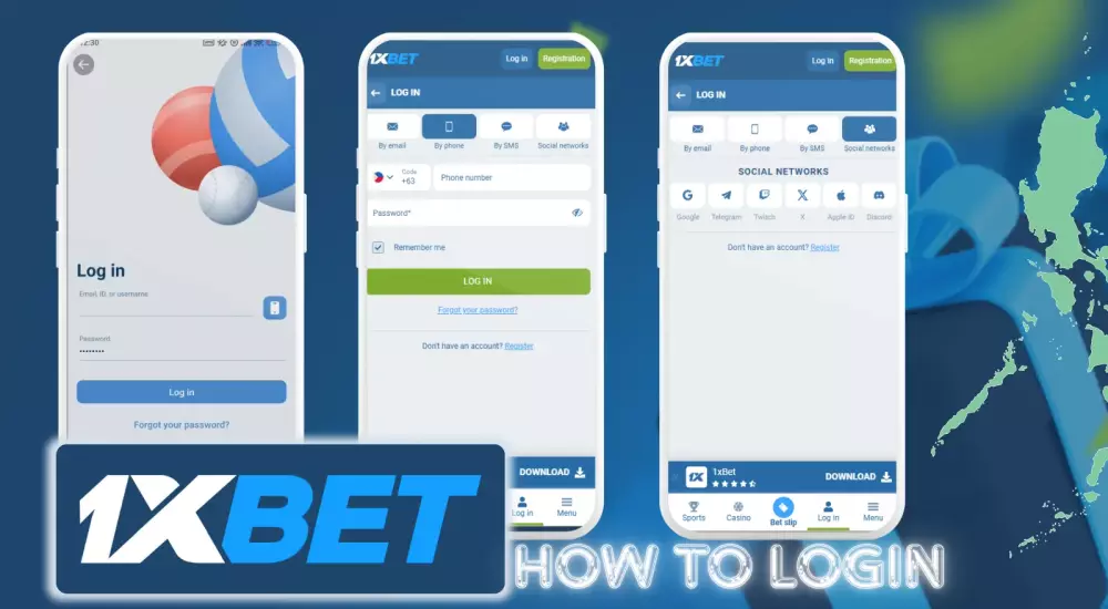 How to login 1xBet